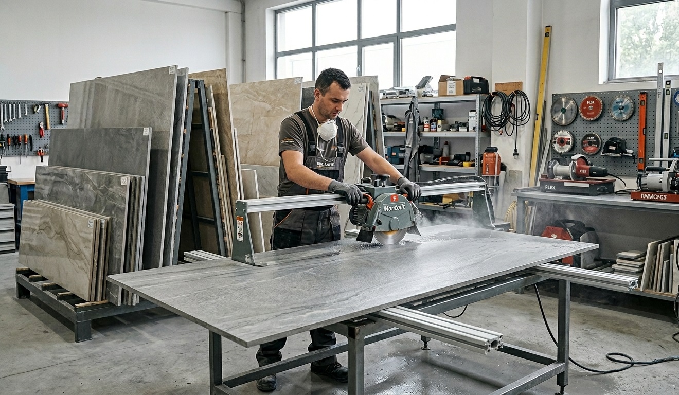 Gdzie znajdę firmę do obróbki płytek wielkoformatowych? Narzędzia a technologia